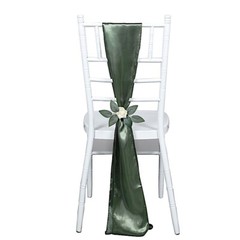 10 Eucalyptus Green Satin CHAIR SASHES Ties Bows Wedding Ceremony Reception