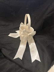 NEW TRUE LOVE GIFT Ring Bearer Pillow and Flower Girl Basket Set Pearl (#78)