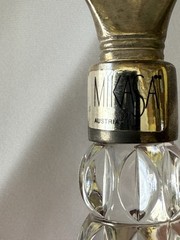 Vintage Mikasa Austria Crystal Handle Cake Knife 14ʼ Serrated With Original Box