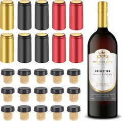 Wine Sealer for Bottles – 60 pcs PVC Heat Shrink Capsules and Corks