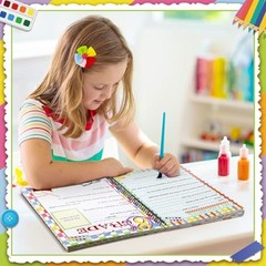 School Memory Book Photo Album for Kids, School Years Keepsake Book Polka Dots