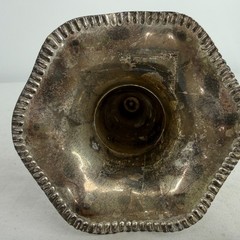 Vtg Silverplate Tussie Mussie Flower Holder Nosegay Bridal Wedding Bouquet 7.5”