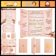 Rose Gold Farewell Guest Book – Signature Keepsake for Coworkers & Friends