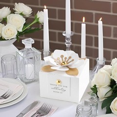 20 PCS Elegant White Floral Candy Boxes – Perfect for Weddings & Baby Showers