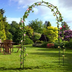 Metal Garden Arch Gothic Arbor Climbing Rose Plants Outdoor Archway Trellis 8ft