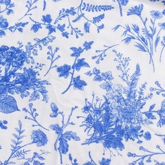 5 WHITE BLUE Fitted Spandex Cylinder Display Stand Covers with Floral Print