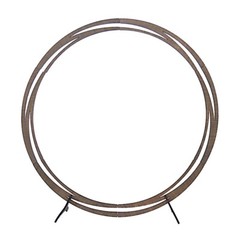 8 ft BROWN Round Natural Wood Wedding Arch BACKDROP STAND Party Events Supplies