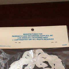 Vintage New 25th Anniversary Cake Topper Silver by Magic Line