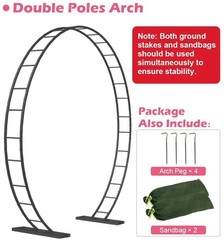 Queension Extra Large Wedding Arch for Ceremony 8.5Ft Wide 7.4Ft High, Metal Bal