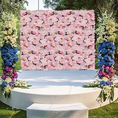 12 Pcs Flower Wall Panel 24″x16″ Artificial Roses Hydrangeas Wedding Party Decor