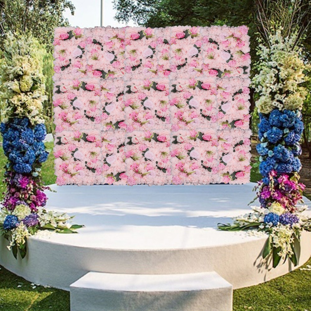 Flower Wall Artificial Flower Wall Backdrop Wedding Party Decor Plant Wall 12Pcs