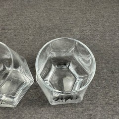 Mr & Mrs Stemless Wine Glass Geometric Design Set of 2 Wedding Anniversary Gift