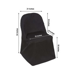 100 BLACK Polyester FOLDING CHAIR COVERS Wedding Party Banquet Event Decorations