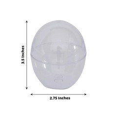 12 CLEAR 4 oz Mini Egg Shaped Plastic Dessert CUPS Party Events Home Decorations