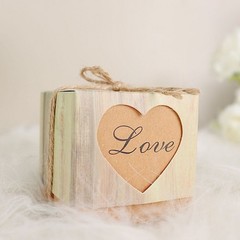25 NATURAL FAVOR BOXES Rustic Wooden Design Party Gift Holders Wedding Supplies