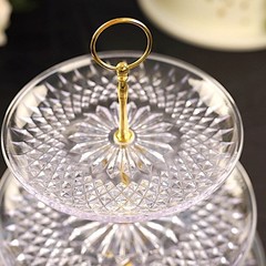 12″ Clear 3 Tier Crystal Plastic Round CUPCAKE HOLDER Party Events Decorations
