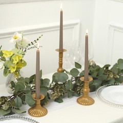 120 Taupe Premium 10″ Taper Candles Unscented Dinner Party Wedding Decorations