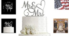 Mr and Mrs Cake Topper Decoration For Bride and Groom Sign Wedding/Engagement…