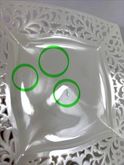 41 Silver Spoon Pierced Edge Plastic Plates Lace Romantic Wedding 10.75” *defect