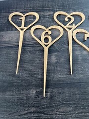 1-10 Numbers Wood Signs Wedding Heart Table Number Wooden Table Numbers Rustic