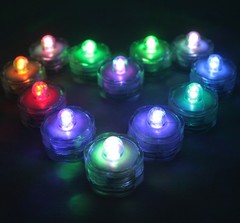 New 24 pcs Multi-Color Changing underwater LED Submersible Candles LED tealights