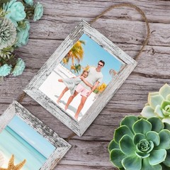 QUTREY 5×7 Collage Picture Frames, 6 Openings Hanging Photo Frame Set Display…