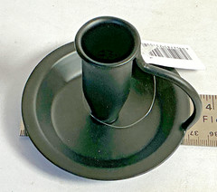 2 NEW Primitive BLACK Metal Taper Candle Holder w Handle 2 1/4″ Country Rustic