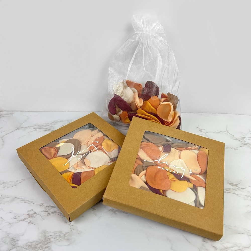 Lings Moment Satin Rose Petals In Terracotta Fall Colors Romantic Wedding Decor