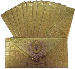Shagun Envelopes Money Cash Gift 3 Fold Gold Design Envelope One Size,