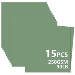 15 Sheets Sage Green Cardstock 12″x12″,250gsm/90lb Heavyweight Cover Cardstoc…