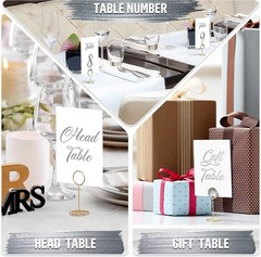 32 Silver Wedding Table Numbers 1-30 – 4×6 Table Numbers for Wedding Receptio…