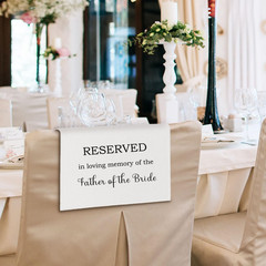 Reserved Seating Chair Signs, in Loving Memory Wedding Sign Pew Cloths Seating P