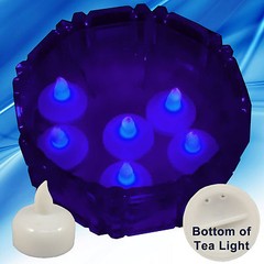 NEW 24 Purple Led Floating Floral Tea Light Candle for Wedding Centerpiece Decor