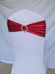 10pcs Metallic Spandex Chair Band for Folding Banquet Universal Chair Covers