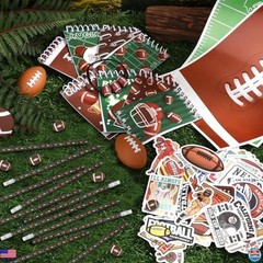 134-Piece Football Party Favor Set – 16 Stationery Items, Stickers & Gift Bags