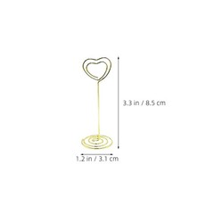 20Pcs Assorted Color Metal Table Number Holders with Heart Design for Memo Clips