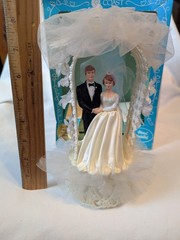 Vintage Coast Novelty MFG Co. Bride and Groom cake topper – original box – read