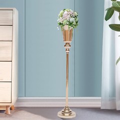 10Pcs Trumpet Vase Wedding Centerpiece Flower Stand Vintage Metal Flowers Decor