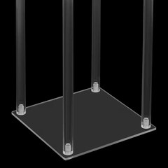 31.5 In. X 7.8 In. Rectangular Acrylic Decorative Stand Wedding Centerpieces wit
