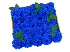 US 25/50pcs Royal Blue Foam Roses Decoration DIY for Wedding Party Baby Shower