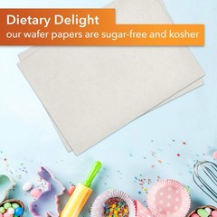 Oasis Supply 100 Piece Edible Rectangle Wafer Paper Pack, 8 by 11, White
