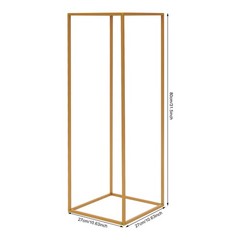 Gold 20 PCS Geometric Flower Stand For Wedding, Flower Stand 10.63*10.63*31.5in