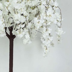 5 ft WHITE Artificial Cherry Blossom TREE Detachable Metal Base Party Decoration