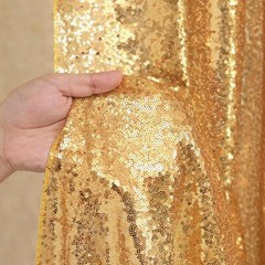 Gold Sequin Backdrop Curtain Panels Stage 2 Pieces 2FTx8FT Wedding Party Back…