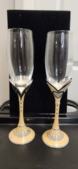 Things Remembered Wedding Champagne Fltes Glasses New