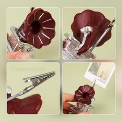 Framendino, 4 Pack Vintage Memo Clip Holder Paper Sewing 4 Pack, Multicolor