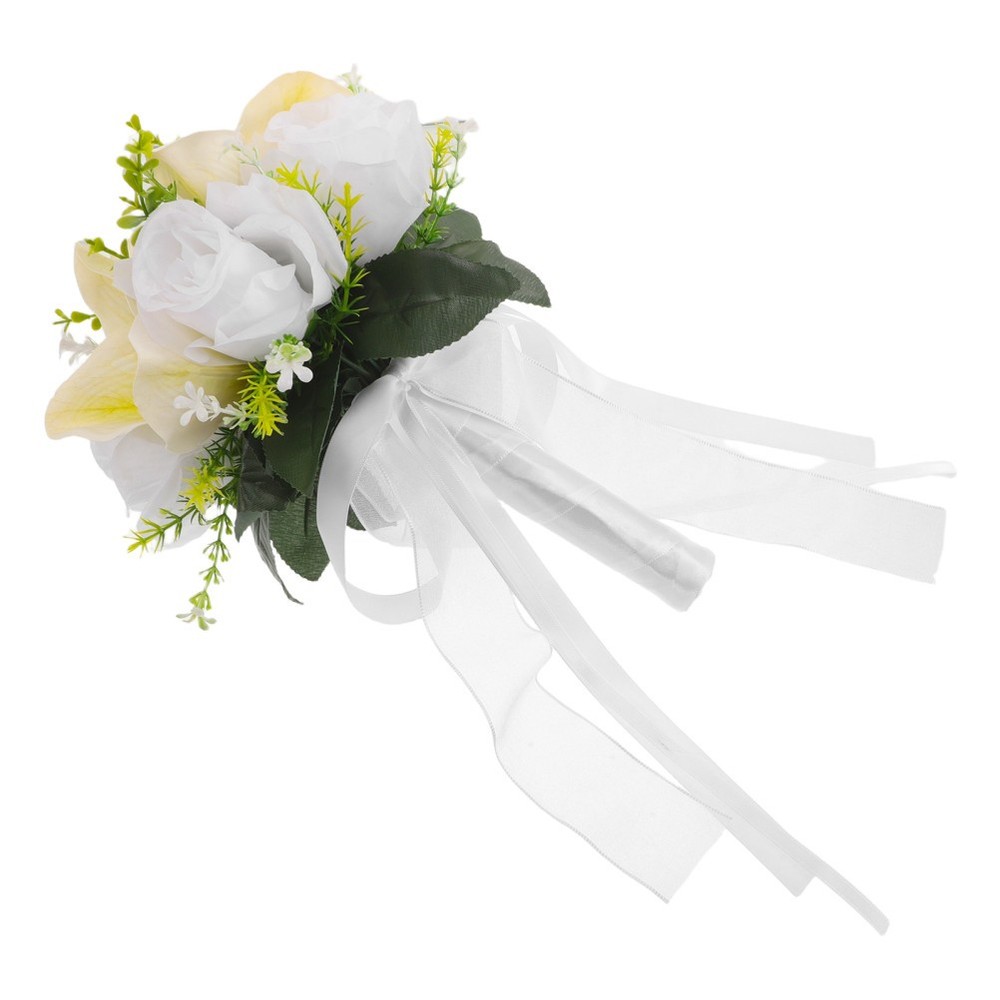 Simulated Rose Bouquet Bridal Artificial Flowers Wedding Bouquets for Brides