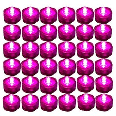 36 HOT PINK LED Submersible Tea Lights Wedding Centerpiece Eiffel Tower Vase USA