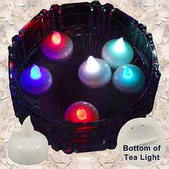 12 Multicolor Led Floating Candle Floral Tea Light for Wedding Centerpiece Decor