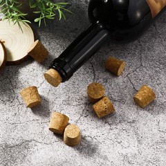 120 Pcs 8 Sizes Tapered Cork Stoppers Wooden Wine Bottle Stopper Natural Wood